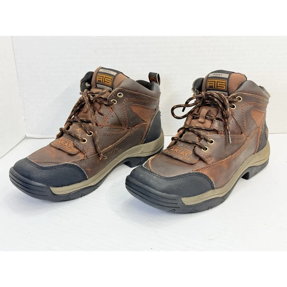 Ariat Terrain ATS Hiking Boots Brown Leather Men's 7.5D Style 10016378